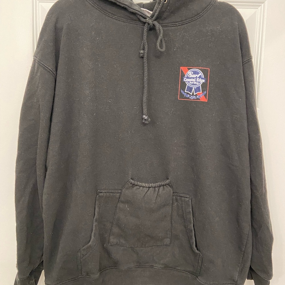 Charcoal Hoodie with Logo Patch
